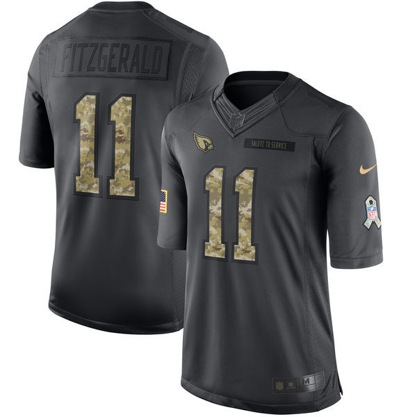 Nike Cardinals 11 Larry Fitzgerald Anthracite Salute To Service Limited Jersey