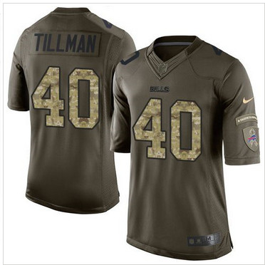 Nike Arizona Cardinals #40 Pat Tillman Green Men's Stitched NFL Limited Salute to Service Jersey