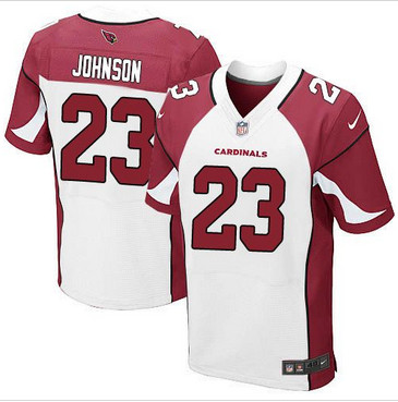 Nike Arizona Cardinals #23 Chris Johnson White Men's Stitched NFL Elite Jersey