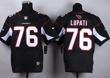 NEW Arizona Cardinals #76 Mike Lupati Black Color NFL Elite Jersey