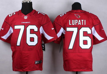 NEW Arizona Cardinals #76 Mike Lupati Red Color NFL Elite Jersey