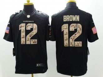 Nike Arizona Cardinals #12 John Brown Black NFL Limited Salute to Service jersey