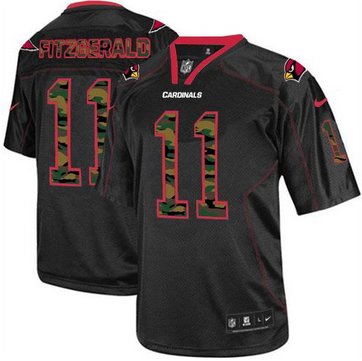 New Arizona Cardinals #11 Larry Fitzgerald Black NFL Elite Camo Fashion Jersey