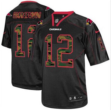 New Arizona Cardinals #12 John Brown Black NFL Elite Camo Fashion Jersey