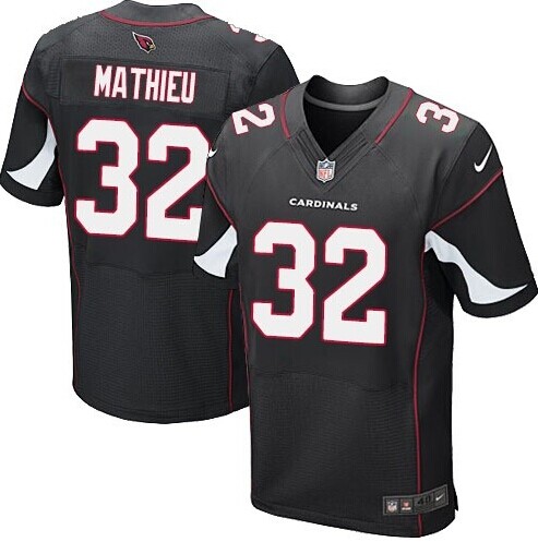 NEW NFL Arizona Cardinals 32 Tyrann Mathieu Black Elite Jerseys