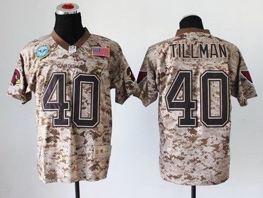 NEW Arizona Cardinals #40 Pat Tillman Camo NFL Elite USMC Jersey(USA)