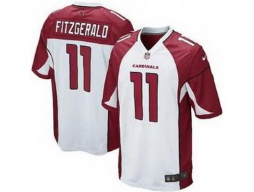 NEW NFL Arizona Cardinals 11 Larry Fitzgerald White Jerseys(Game)