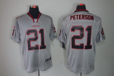 NEW NFL Arizona Cardinals 21 Patrick Peterson Lights Out Grey Jerseys(Elite)