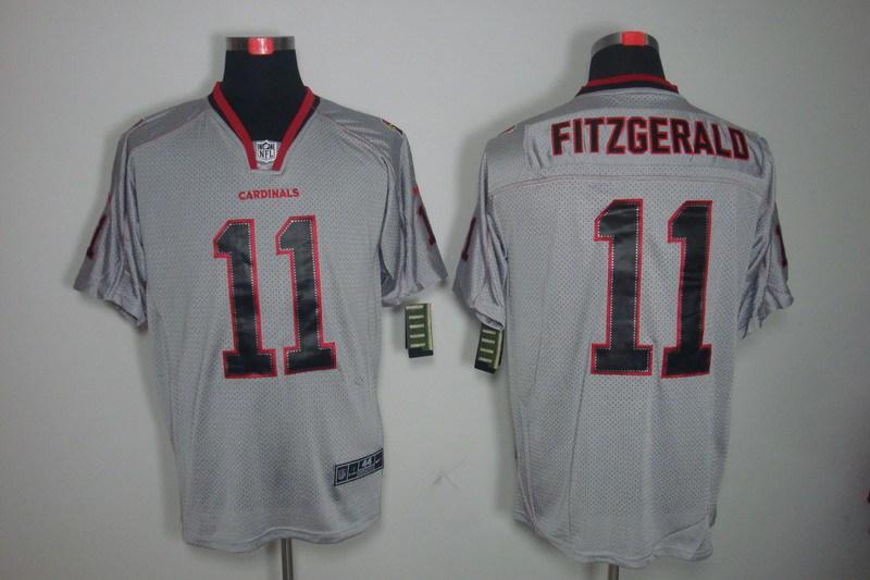 NEW NFL Arizona Cardinals 11 Larry Fitzgerald Lights Out Grey Jerseys(Elite)