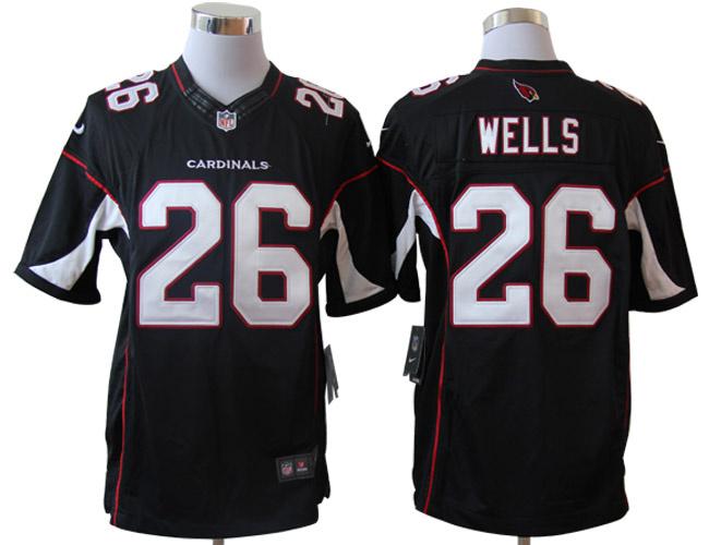 2012 NEW NFL Arizona Cardinals 26 Chris Wells Black Jerseys (Limited)