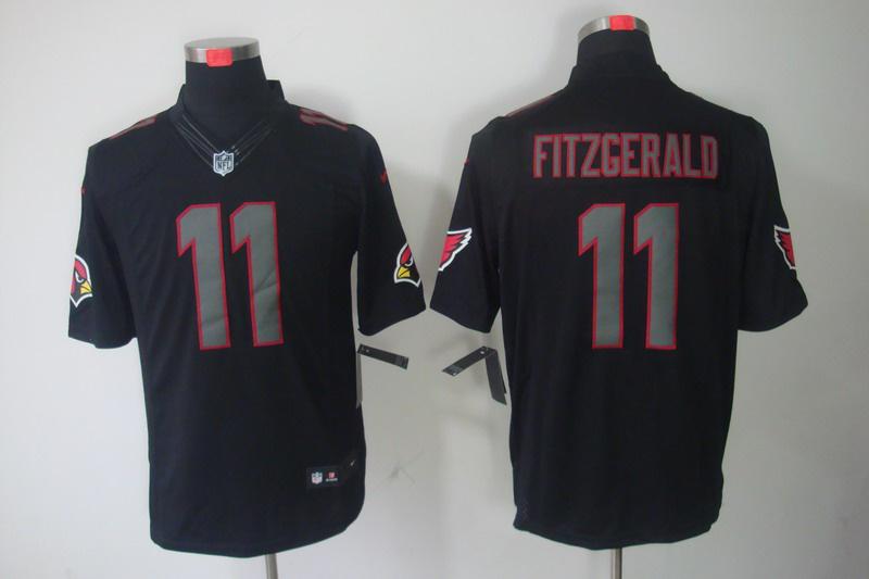 2012 NEW NFL Arizona Cardinals 11 Larry Fitzgerald Black Jerseys (Impact Limited)