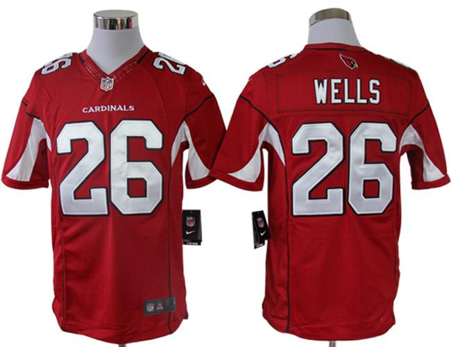 2012 NEW NFL Arizona Cardinals 26 Chris Wells Red Jerseys (Limited)