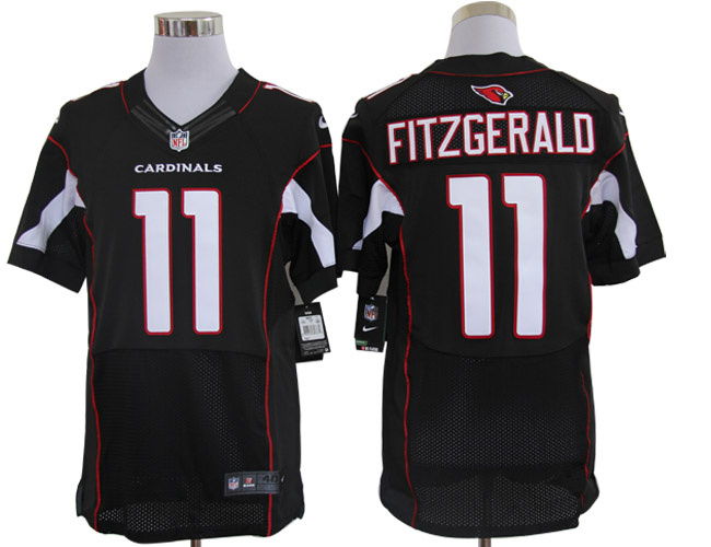 2012 NEW NFL Arizona Cardinals 11 Larry Fitzgerald Black Jerseys (Elite)