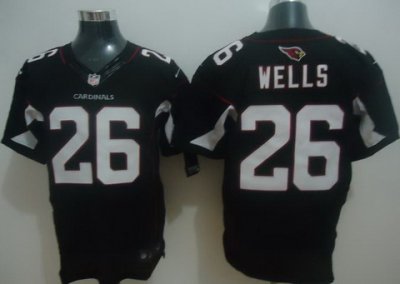 2012 NEW NFL Arizona Cardinals 26 Chris Wells Black Jerseys (Elite)