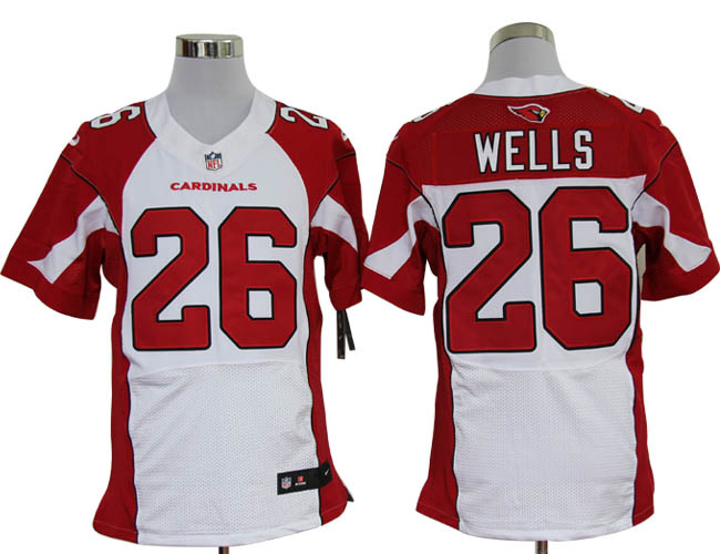 2012 NEW NFL Arizona Cardinals 26 Chris Wells White Jerseys (Elite)