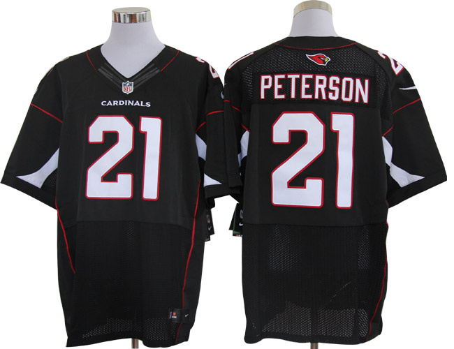 2012 NEW NFL Arizona Cardinals 21 Patrick Peterson Black Jerseys (Elite)