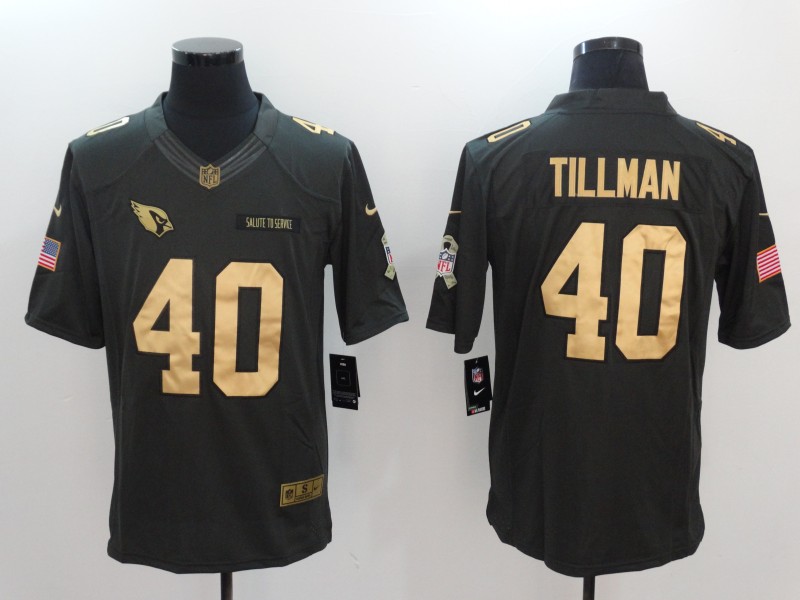 Nike Cardinals 40 Pat Tillman Anthracite Gold Salute To Service Limited Jersey