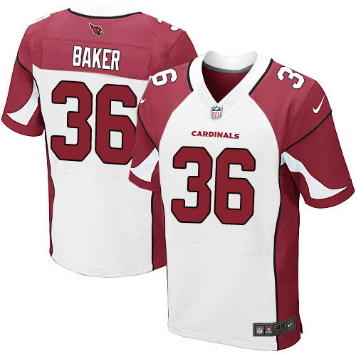 Nike Cardinals #36 Budda Baker White Men's Stitched NFL Elite Jersey