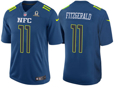 2017 Pro Bowl NFC Arizona Cardinals 11 Larry Fitzgerald Navy Game Jersey