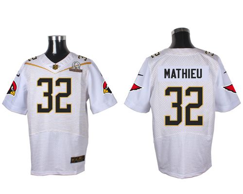 Nike Cardinals #32 Tyrann Mathieu White 2016 Pro Bowl Men's Stitched NFL Elite Jersey