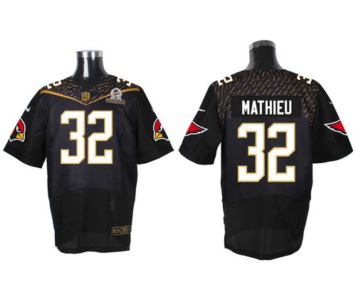 Nike Cardinals #32 Tyrann Mathieu Black 2016 Pro Bowl Men's Stitched NFL Elite Jersey