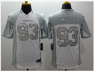 Nike Arizona Cardinals #93 Calais Campbell White Men's Stitched NFL Limited Platinum Jersey