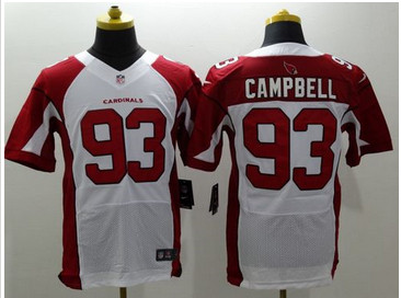 Nike Arizona Cardinals #93 Calais Campbell White Men's Stitched NFL Elite Jersey