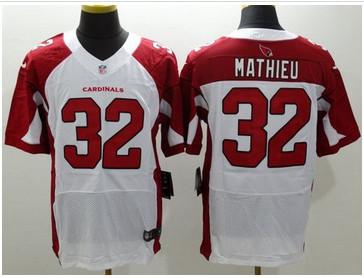 Nike Arizona Cardinals #32 Tyrann Mathieu White Men's Stitched NFL Elite Jersey