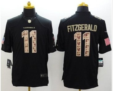 NEW Arizona Cardinals #11 Larry Fitzgerald Black NFL Limited Salute to Service Jersey