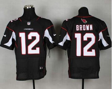 NEW Arizona Cardinals #12 John Brown Black Alternate NFL Elite Jersey