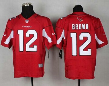 NEW Arizona Cardinals #12 John Brown Red Team Color NFL Elite Jersey