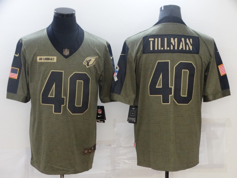 Men's Arizona Cardinals #40 Pat Tillman Nike Olive 2021 Salute To Service Retired Player Limited Jersey