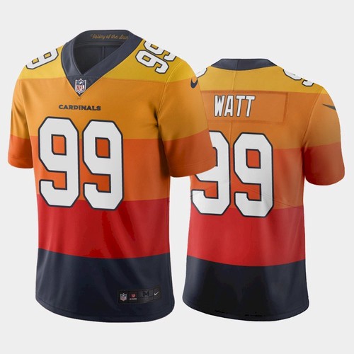 Men's Arizona Cardinals #99 J.J. Watt Sunset Orange City Edition Jersey