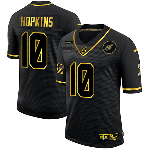 Nike Cardinals 10 DeAndre Hopkins Black Gold 2020 Salute To Service Limited Jersey