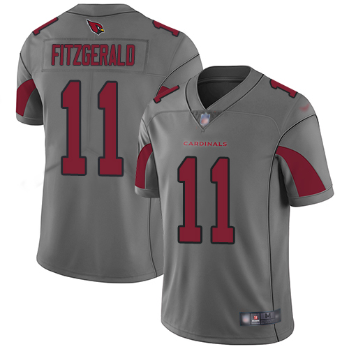 Nike Cardinals #11 Larry Fitzgerald Silver Men's Stitched Football Limited Inverted Legend Jersey