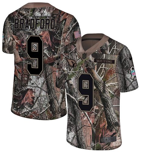 Nike Cardinals #9 Sam Bradford Camo Men's Stitched NFL Limited Rush Realtree Jersey