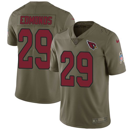 Nike Cardinals 29 Chase Edmonds Olive Salute To Service Limited Jersey