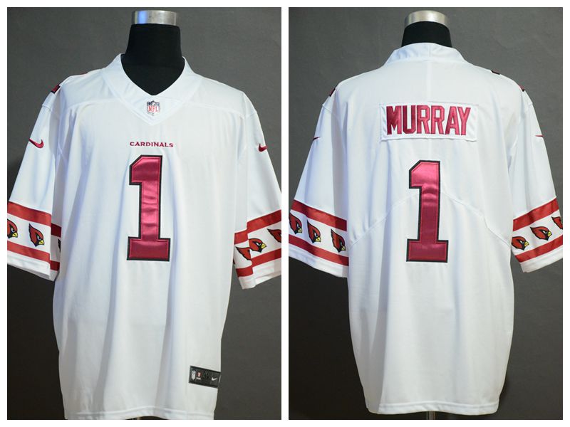 Cardinals 1 Kyler Murray White Team Logos Fashion Vapor Limited Jersey