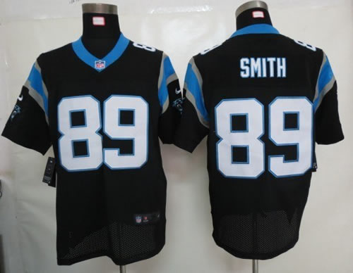 2012 NEW NFL Carolina Panthers 89 Steve Smith Black Jerseys (Elite)