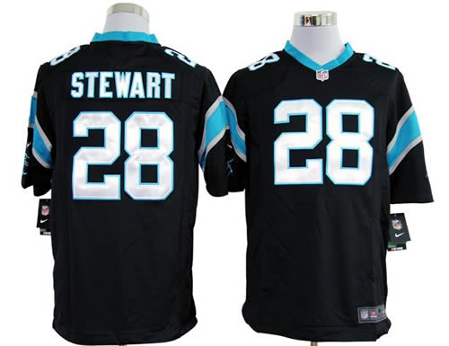 2012 NEW NFL Carolina Panthers 28 Jonathan Stewart Black Jerseys (Game)