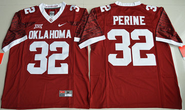 Oklahoma Sooners 32 Samaje Perine Red College Jersey