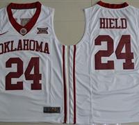 Oklahoma Sooners #24 Buddy Hield White Basketball New XII Stitched NCAA Jersey