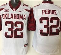 Oklahoma Sooners #32 Samaje Perine White New XII Stitched NCAA Jersey