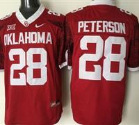 Oklahoma Sooners #28 Adrian Peterson Red New XII Stitched NCAA Jersey