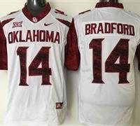 Oklahoma Sooners #14 Sam Bradford White New XII Stitched NCAA Jersey