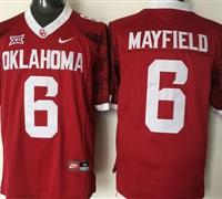 Oklahoma Sooners #6 Baker Mayfield Red New XII Stitched NCAA Jersey