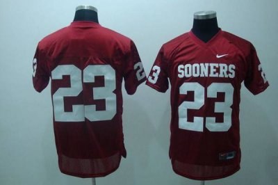 sooners #23 allen patrick red embroidered ncaa jersey