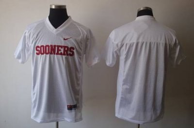 sooners blank white embroidered ncaa jersey