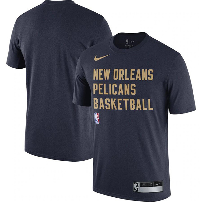 Men's New Orleans Pelicans Navy 2023 24 Sideline Legend Performance Practice T-Shirt