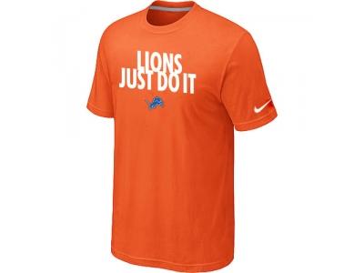 NFL Detroit Lions Just Do It Orange T-Shirt